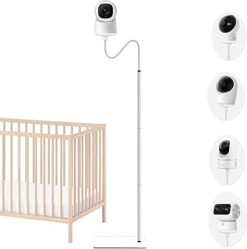 Baby Monitor Floor Stand Holder Mount Compactible for eufy E20,E21,E30, Indoor Cam S350,Spaceview E110, Spaceview pro E210,E220