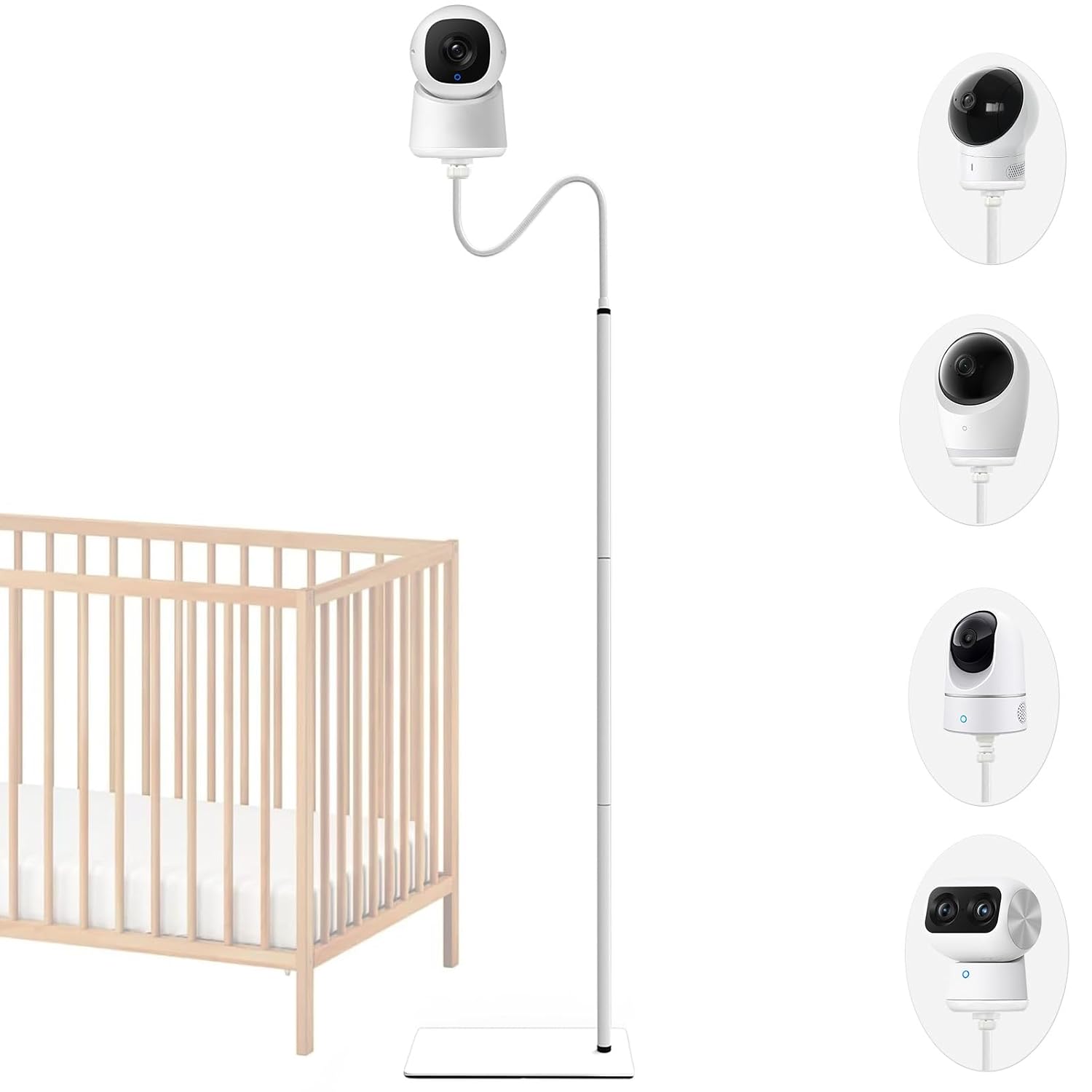 Baby Monitor Floor Stand Holder Mount Compactible for eufy E20,E21,E30, Indoor Cam S350,Spaceview E110, Spaceview pro E210,E220
