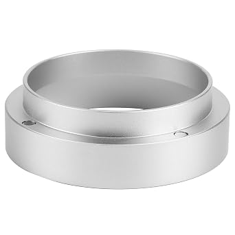 Dosing Funnel, Aluminum Coffee Dosing Ring with Magnet, Precision Machine Accessories for Coffee Enthusiasts 58MM -Silver