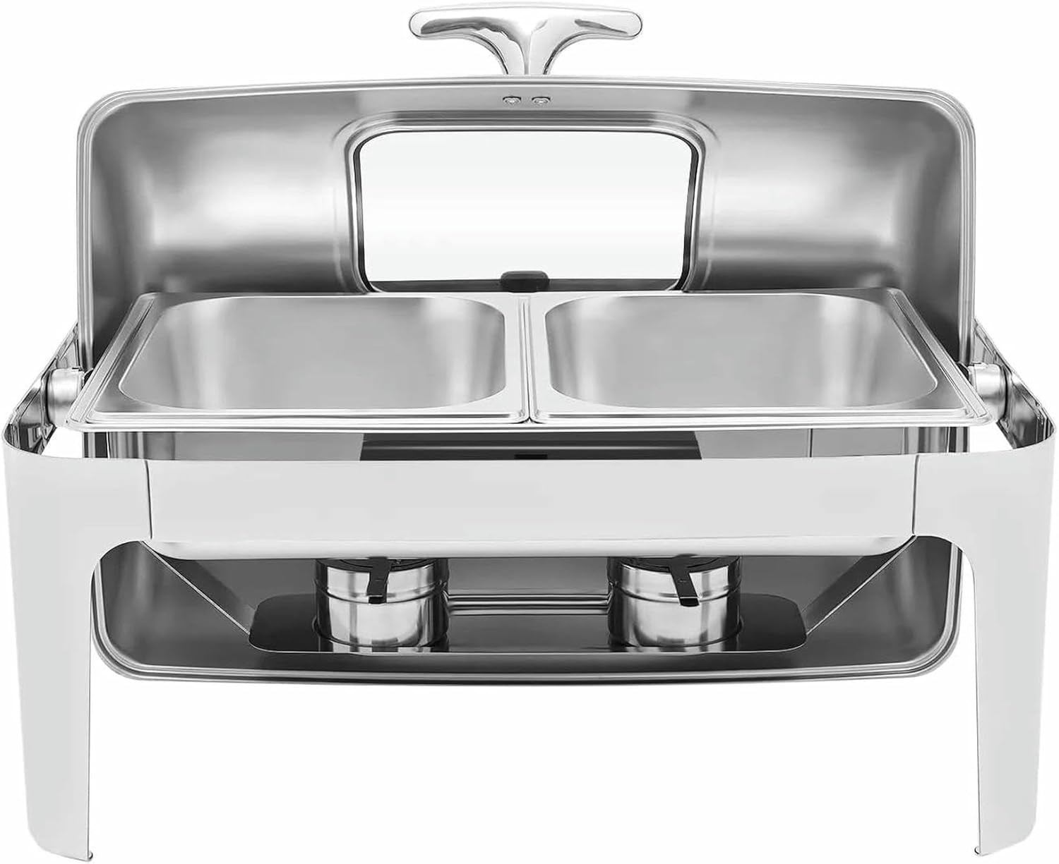 Chafing Dishes for Buffet Chafing Dish Buffet Set, 14.26 Quart Capacity, Stainless Steel, Alcohol Fuel Heating-
