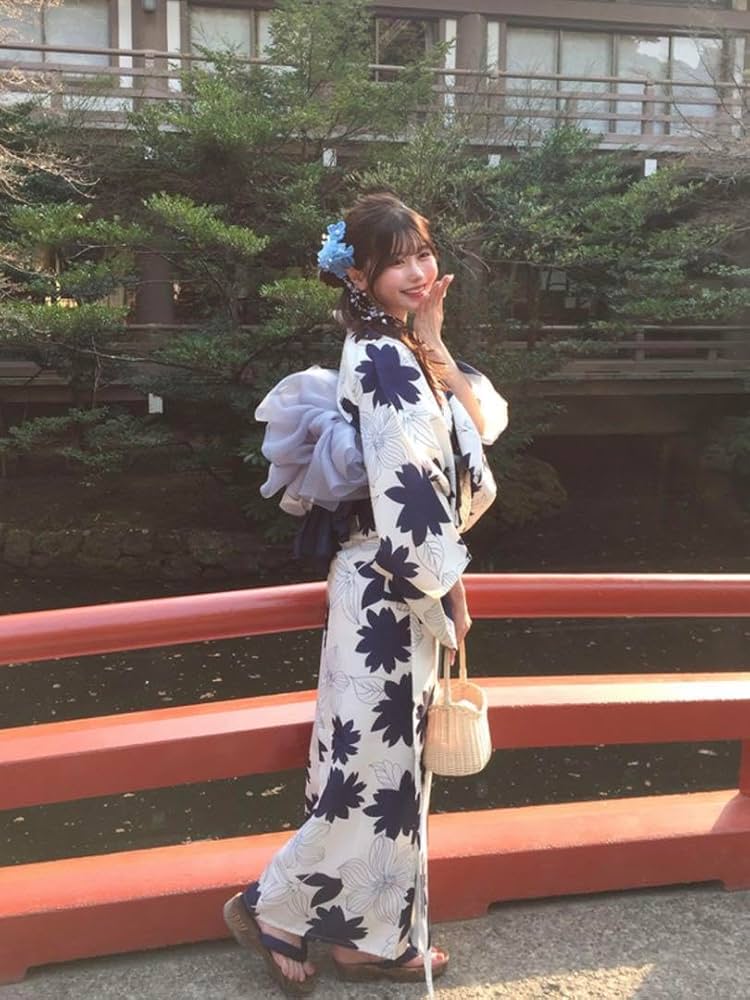 GRL [gi1607] 花柄浴衣セット 新品　新作 浴衣と帯 2点セット GRL [gi1607]花柄浴衣セット 新品 新作 浴衣と帯 2点セット