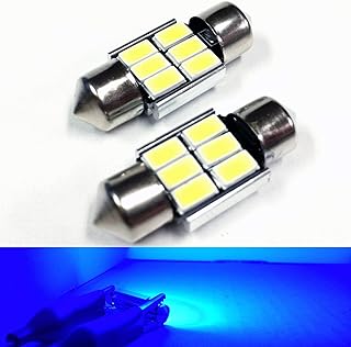 SOCAL-LED 2x 3022 31mm Festoon LED Bulbs Canbus 6W High Power Bright SMD 5730 Interior Dome Light, Map Light, Blue