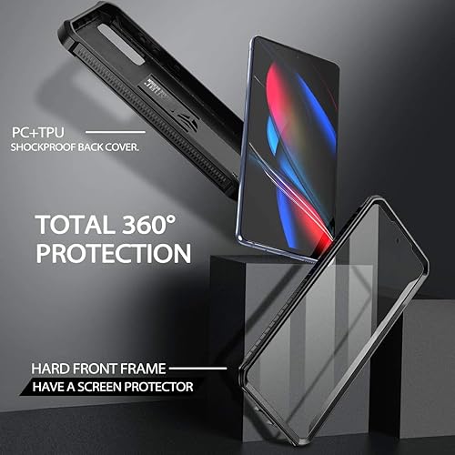 Vista 22 de Dexnor Funda para Samsung Galaxy S20 FE, [protector de pantalla y soporte integrados] Protección de grado militar resistente a prueba de golpes