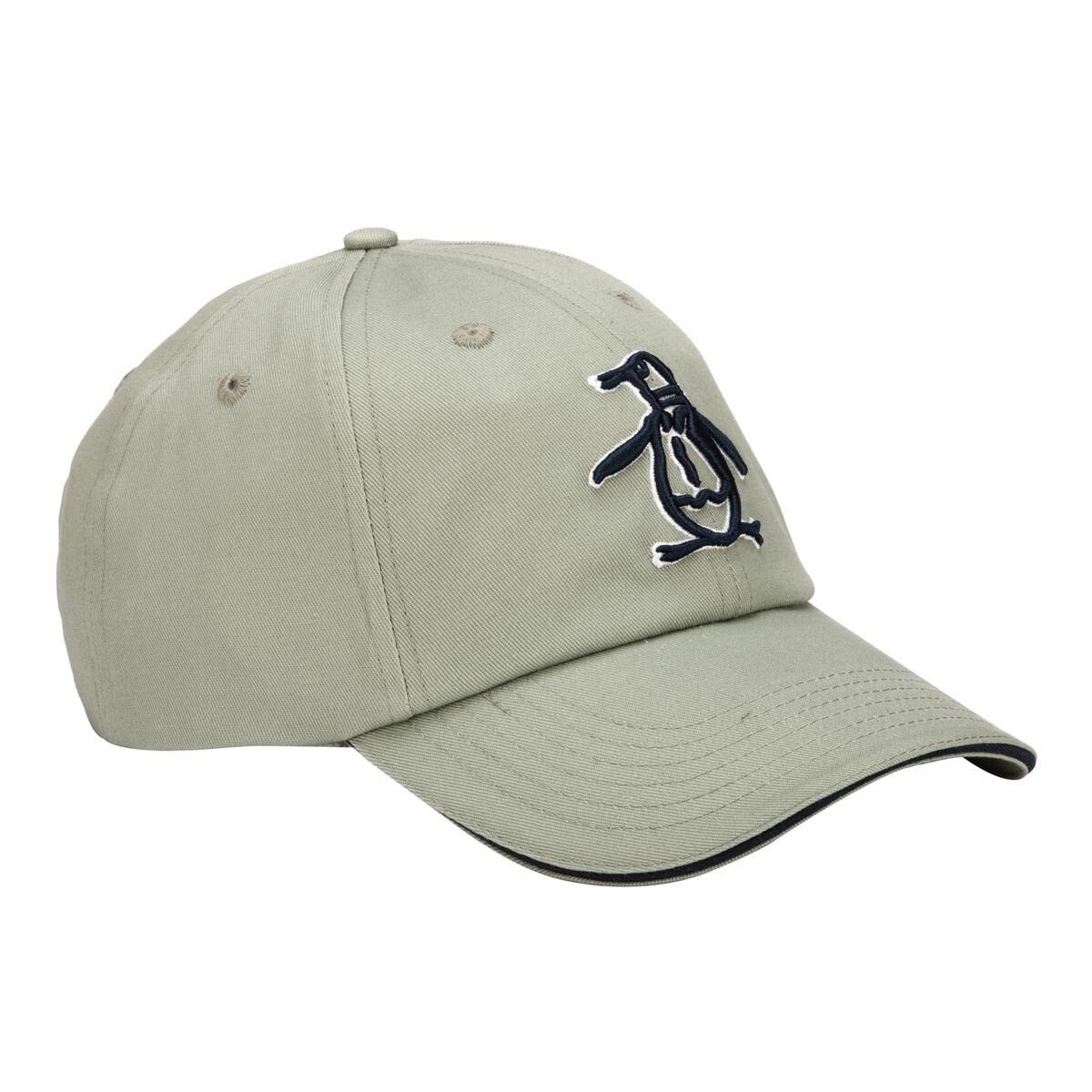Original PenguinContrast Logo Adjustable Strapback Baseball Hat (Moss Grey)