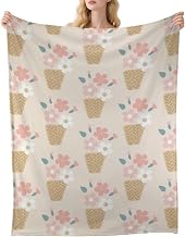 Blanket for Grandma Spring Botanical Design Christmas Blanket for Couch Cozy Gift Christmas Throws Couch Girls Fleece Gifts Seniors in Assisted Living Soft Cozy Mom Gifts Daughter 30× 40 Inch