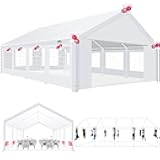 COBIZI 20x30 Party Tent Heavy Duty, Galvanized Wedding Tent, Event Shelter Tent for Parties, Large Outdoor Gazebo with Removable Sidewall & Built-in Sandbag, Carpas para Fiestas, Waterproof, White