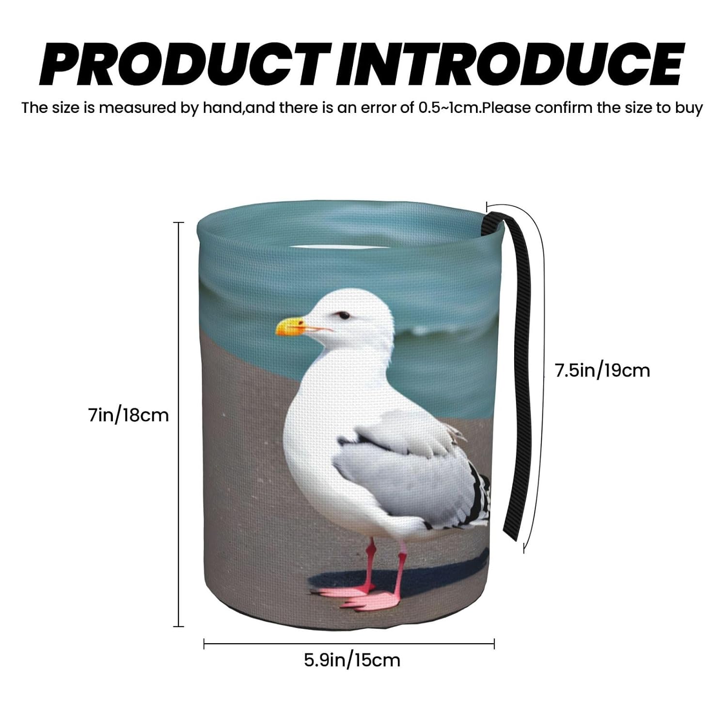 Cute Seagull Portable car Trash can, Practical car Storage Bucket, Practical, Convenient and Foldable, a Must-Have for Cars. image 3