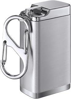 Metal Can for ZYN, Metal Container Fit for Zyn, Portable Pouch Container for ZYNs, Aluminium Storage Case for ZYNs, Small Holder Rectangular Tins (Silver)