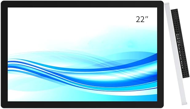 GreenTouch 22 Inch Open-Frame Touchscreen LCD Monitor - Capacitive PCAP Multi Touch -1680x1050-1610-Black and Silver Bezel