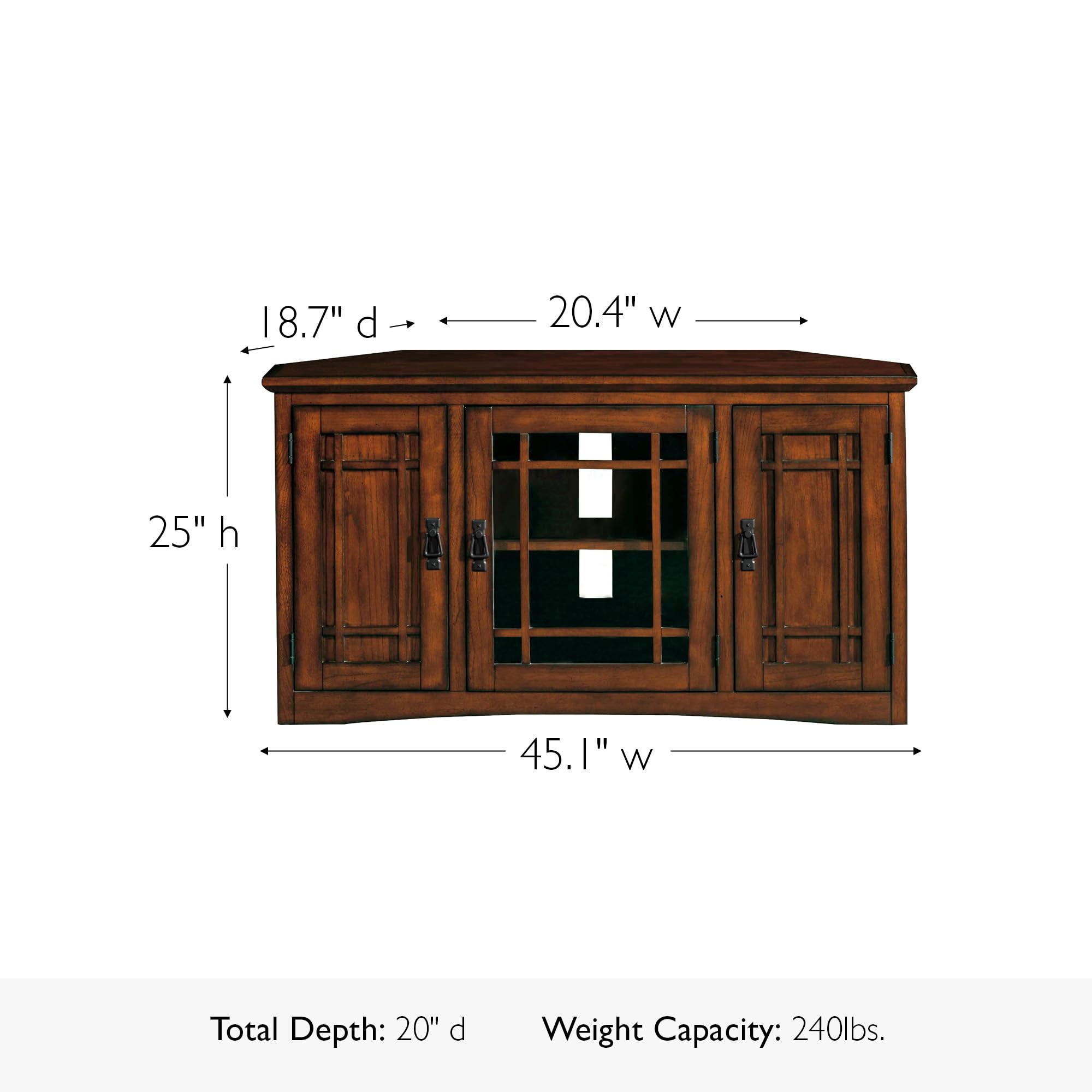 Amazon.com: Leick Home 82385 Solid Wood Mission Corner TV Stand