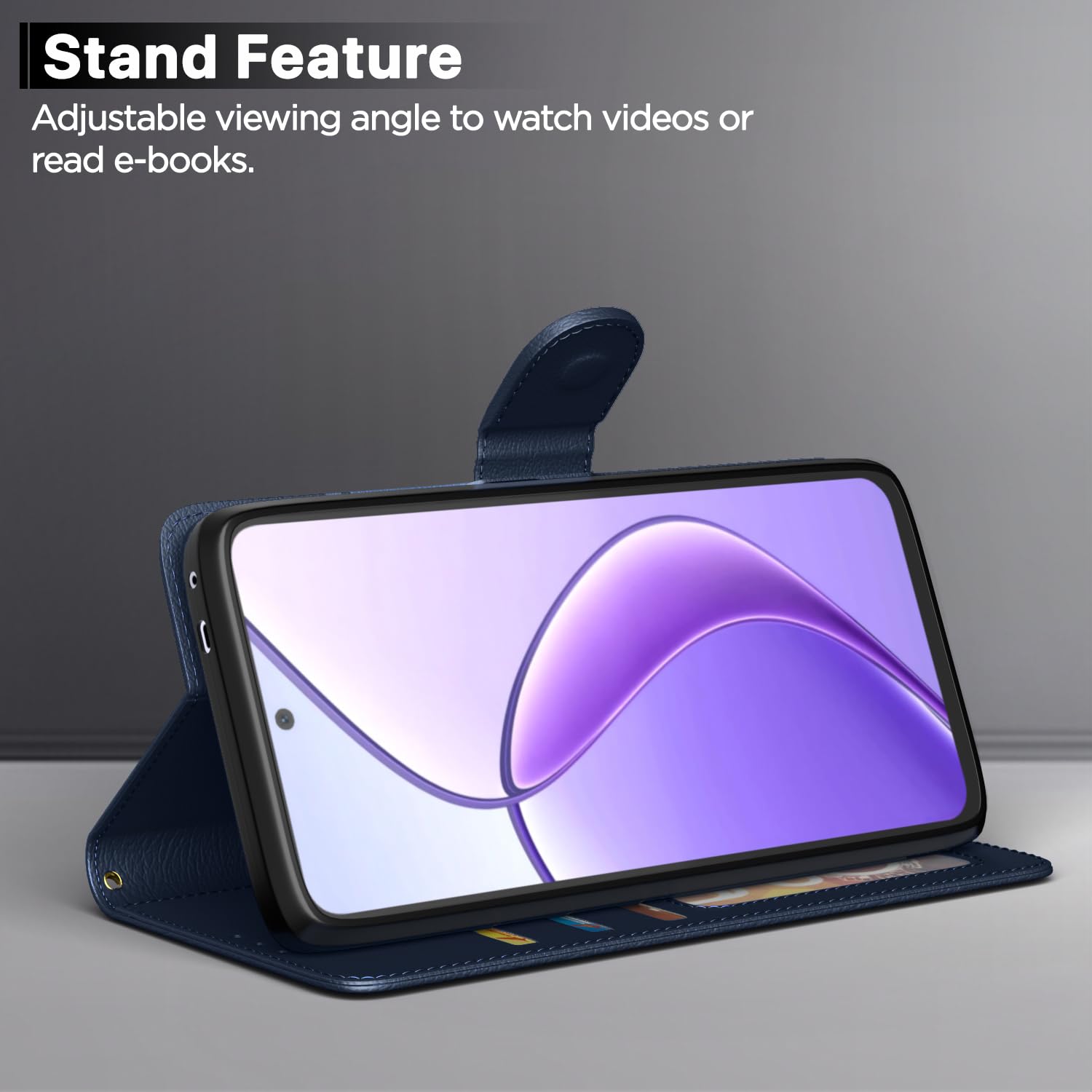 Pikkme Realme Narzo 70x 5G / N65 / Realme 13/12 / 12X 5G / C65 Flip Cover Leather Finish | Inside TPU with Card Pockets | Wallet Stand and Shock Proof | Complete Protection Flip Case (Blue) Pikkme Realme Narzo 70x 5G / N65 / Realme 13/12 / 12X 5G / C65 Flip Cover Leather Finish | Inside TPU with Card Pockets | Wallet Stand and Shock Proof | Complete Protection Flip Case (Blue)