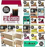 Nescafe Dolce Gusto Coffee, Tea, Chocolate Pods. Pick Any 4 Cases (Each Case 3 Packs, Total 12 Packs) from 50+ Blends Inc: Decaf, Caramel, Cappuccino, Latte, Mocha, Espresso, Skinny, Vanilla Etc.