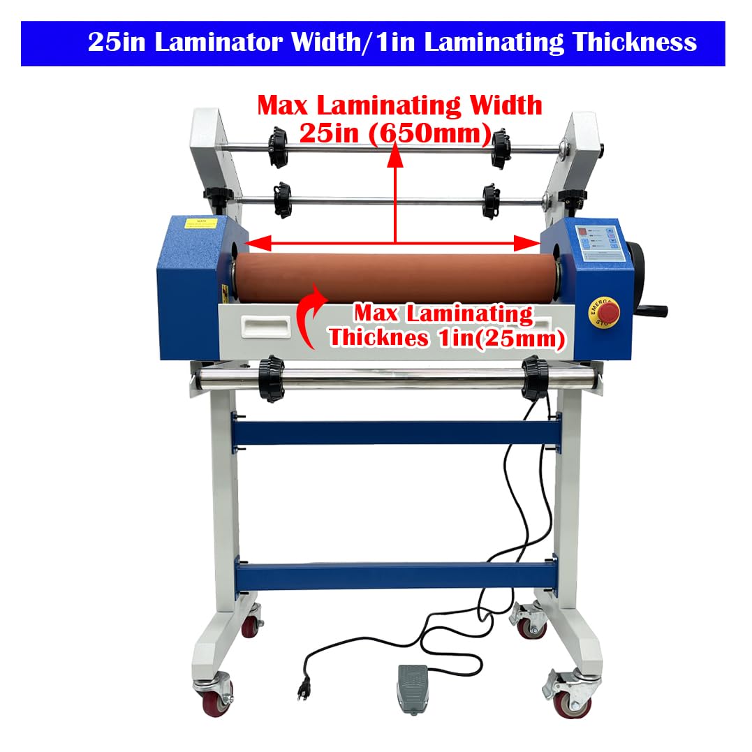 Tamerica TCC-2700XM 27-inch 2-Sided Thermal Roll Laminator with Built-in Trimmer; 27” Laminating Width; Laminates up to 1.5-10 mil at 8.8 fpm; Adjustable Temperature; Heated Rollers; 5-min. Warm Up