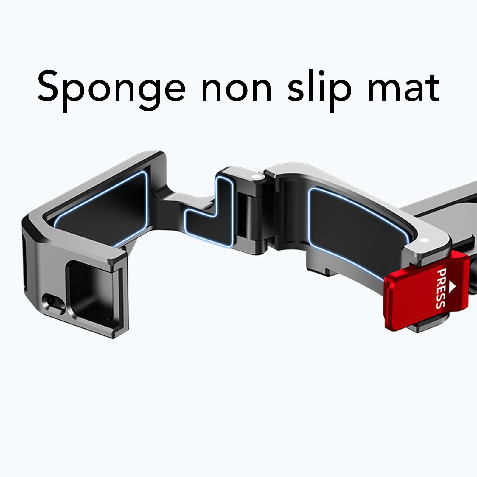 Jectse Treppiede da Tavolo per Fotocamera, Supporto Magnetico Resistente per 3 4 con Sgancio Rapido, Gancio Mantis Nascosto, Ripresa Dall'Alto, Angolo Alto Regolabile Flessibile di 201