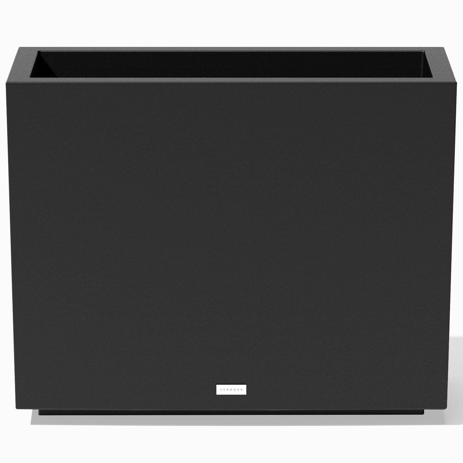 Veradek Block Series Span Plastic Planter - Tall Rectangular Planter for Indoor or Outdoor Patio/Porch | Durable All-Weather with Removable Insert Bucket | Modern Design for Plants, Flowers, Garden