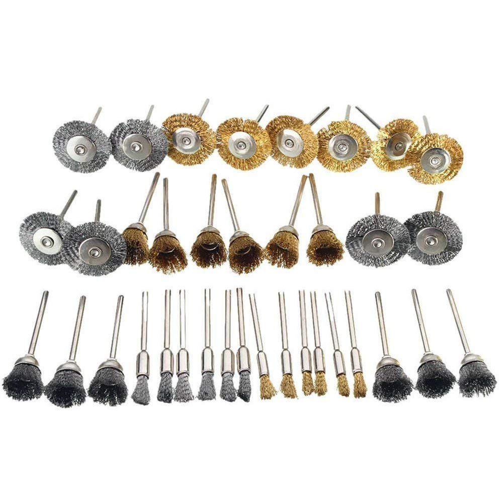 Accessori Dremel Kit 36 Spazzole Per Lucidatura In Ottone E Acciaio - Per Utensili Rotanti, Smerigliatrici E Trapani Spazzole Lucidatura Metallo - Foto 2