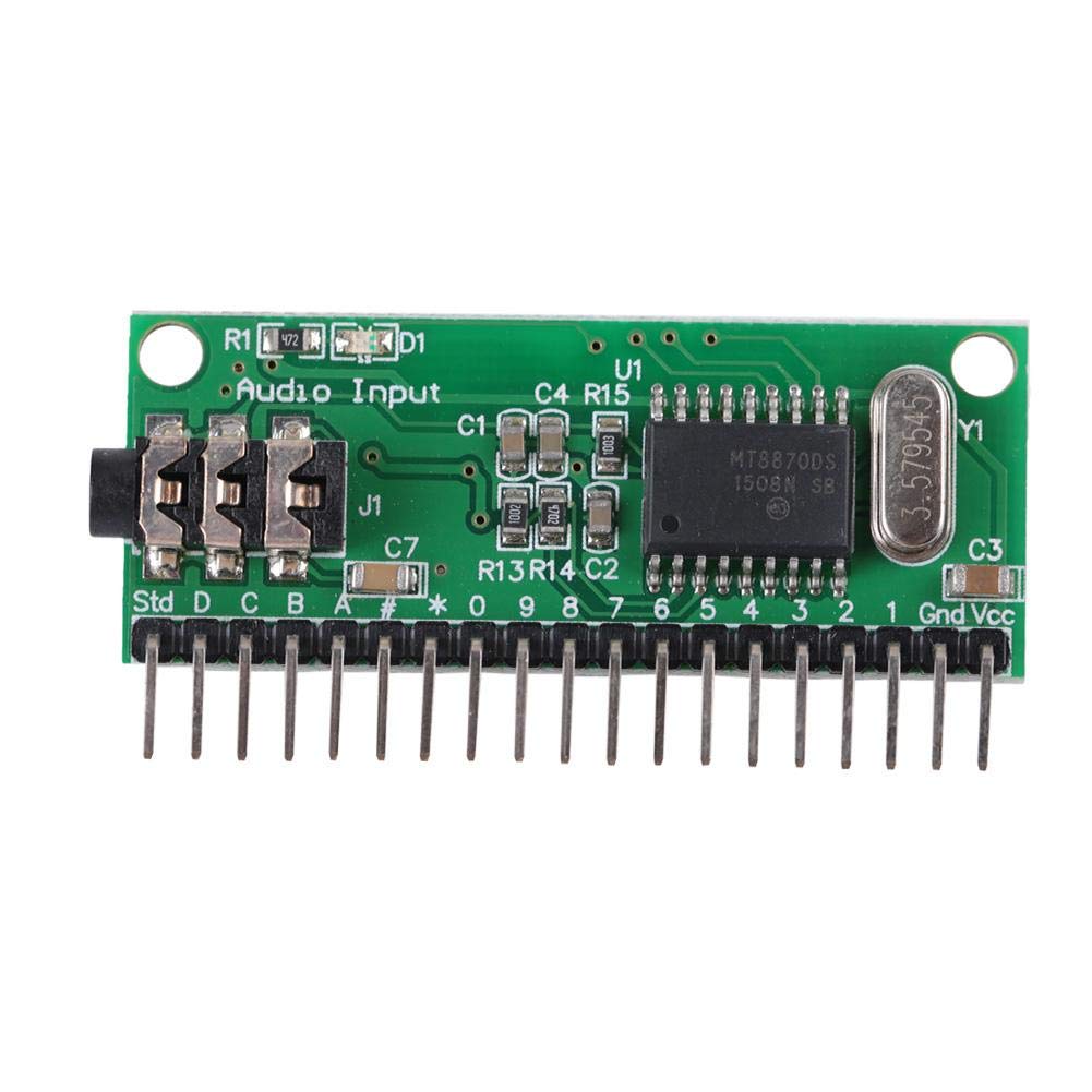 Scheda di decodifica audio, 16 canali DTMF MT8870 Decodificatore audio Telefono Regolatore di decodifica vocale per chiamate vocali telefoni cellulari e telefoni di rete fissa