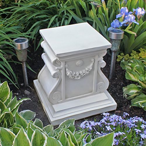 Design Toscano NG314105 Classic Statuary Garden Plinth Base Riser, Medium 30.5 cm, Polyresin, Antique Stone