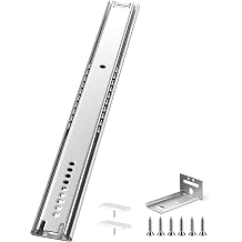 4 Pcs 22 Inch Center Mount Drawer Slides, Heavy Duty Bottom Mount Drawer Slides for Cabinet and Dresser, 3/4 Extension Glide Tracks