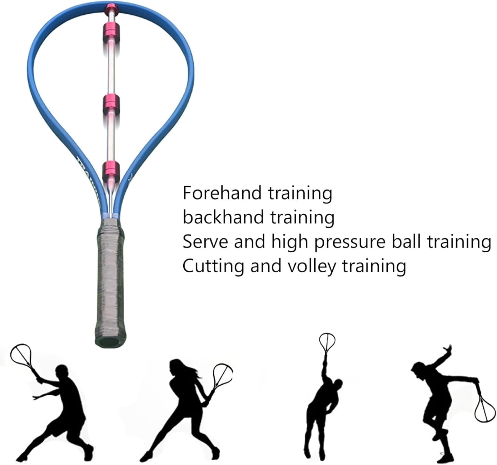 Tennis Serve Trainer, dispositivo professionale per praticare lo swing per la fronte, il dorso e il servizio, ideale per bambini e adulti