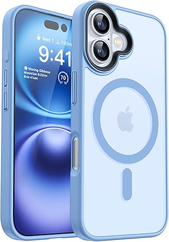 50% off: CANSHN Magnetic for iPhone 16 Case [Compatible with MagSafe & MIL-Grade Drop Tested] Slim Translucent …