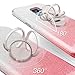 Galaxy S5 Case,Silverback Girls Bling Glitter Sparkle Cute Phone Case with 360 Rotating Ring Stand, Soft TPU Outer Cover + Hard PC Inner Shell Skin for Samsung Galaxy S5 -Pink