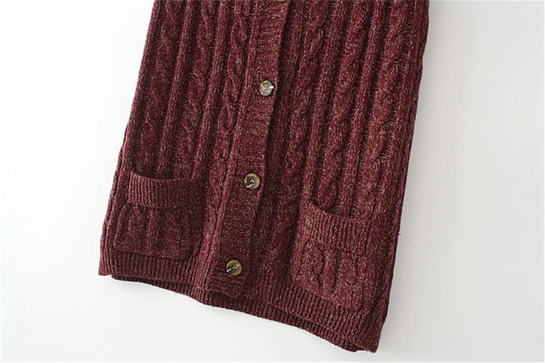 Ownwfeat Suéter De Mujer Chaleco Cárdigan Prendas De Punto con Cuello En V Tops De Talla Grande