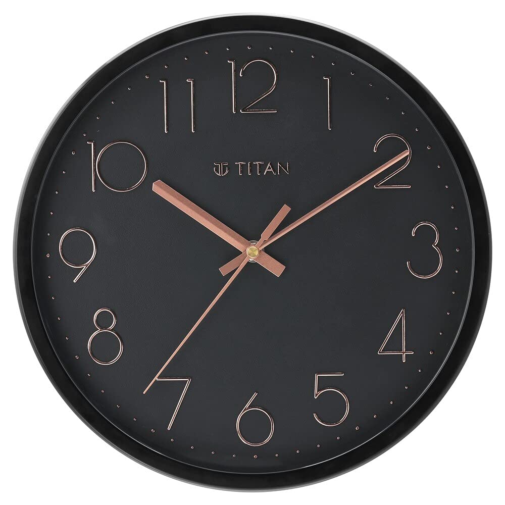 Titan Plastic Contemporary Wall Clock with Silent Sweep Technology, 30.