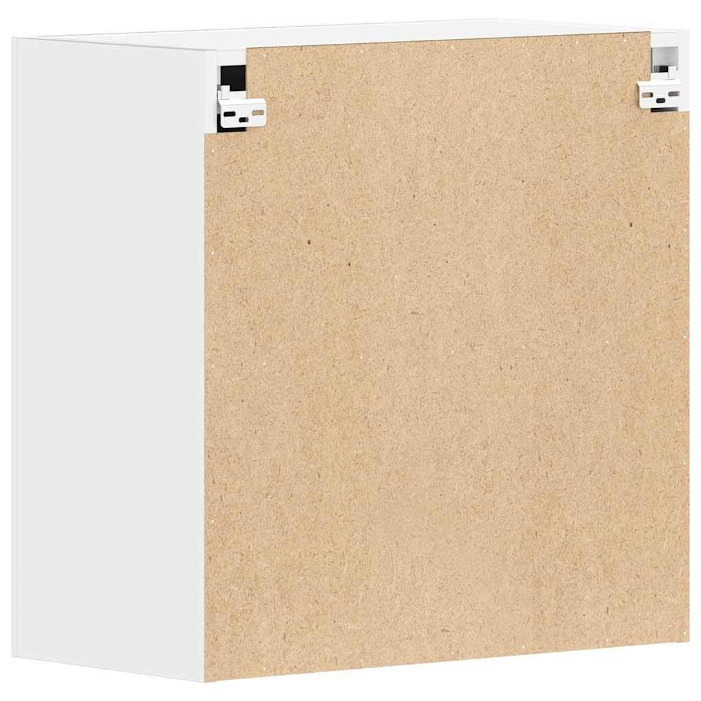 vidaXL Mobile sospeso Lyon, 60x31x60 cm, Legno ingegnerizzato, Bianco, Contenitore da parete, Bagno & Cucina, Portata massima 60 kg