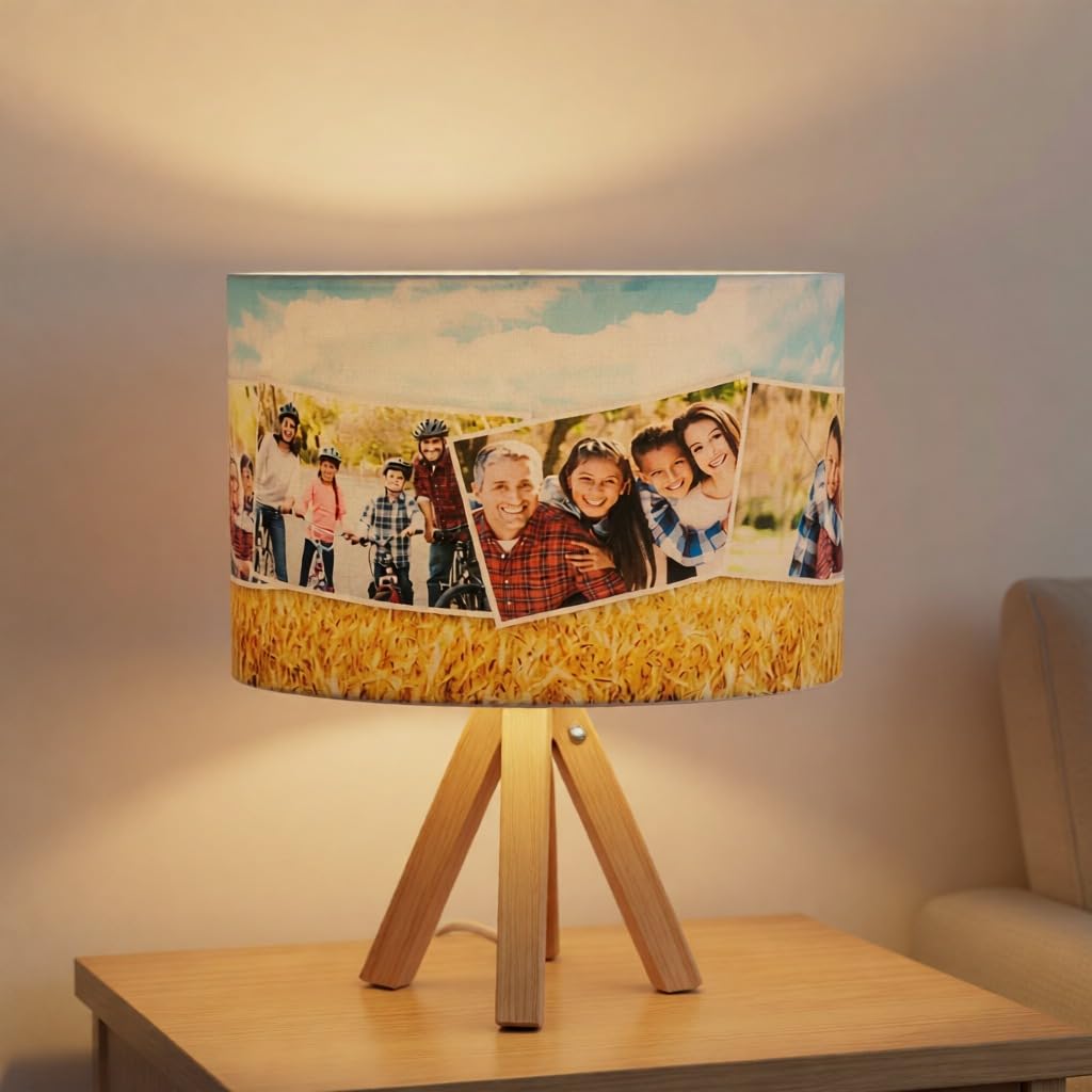 Custom Photo, Text, Logo or Name Print – Unique Gift – 20cm & 30cm Light Shade (30cm x 21cm Lamp)
