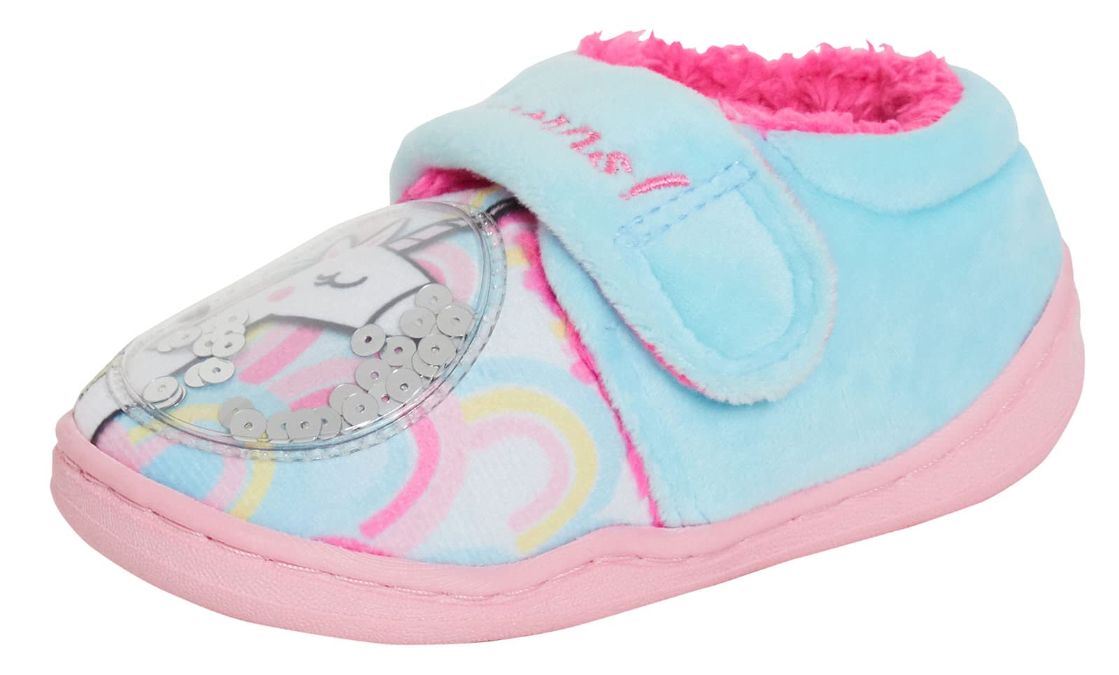 Scruffytedgirls Unicorn Slippers Kids Sequin Rainbow Boots Easy