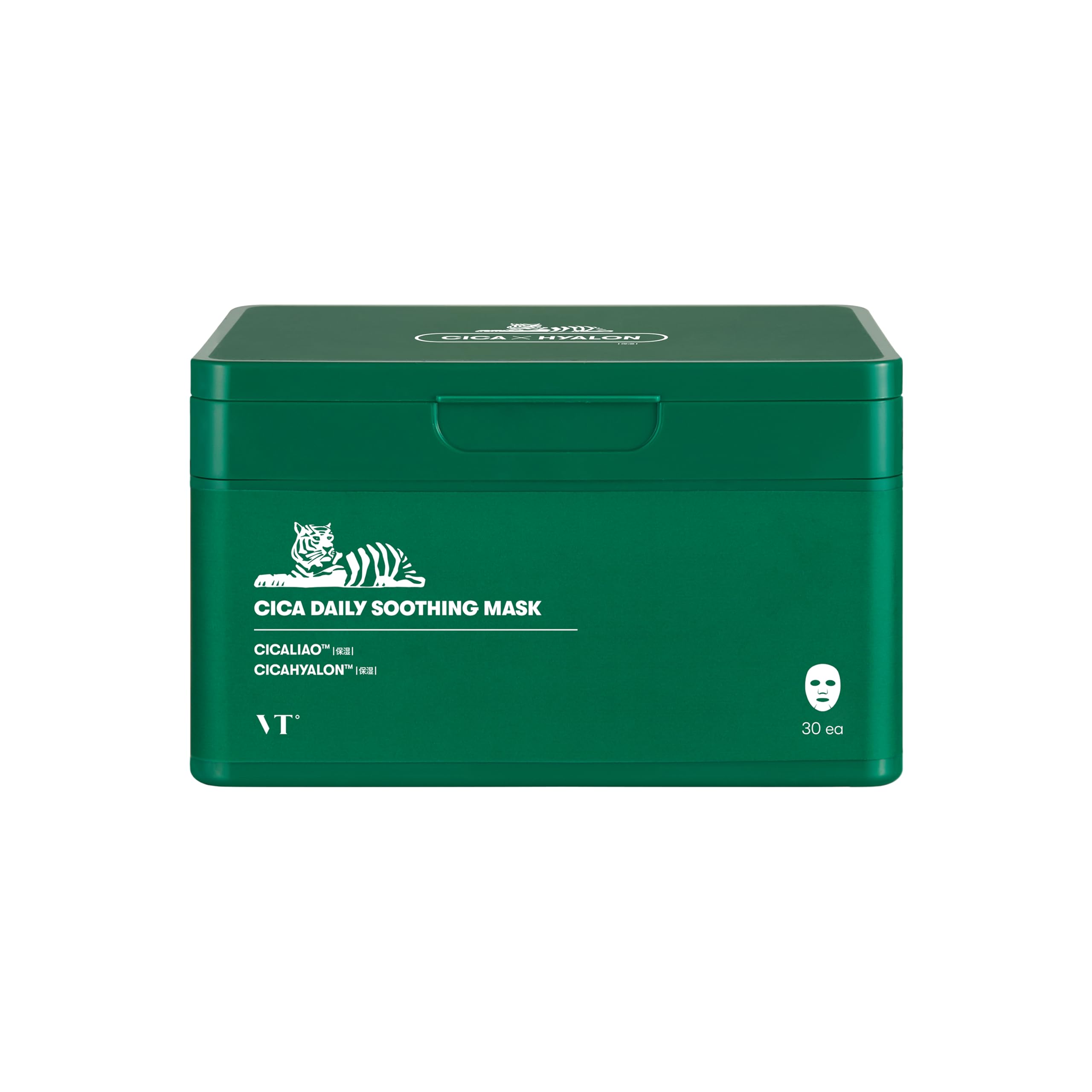 VTCOSMETICS Deer Daily Soothing Mask Face Mask 30 Sheets (1) Moisturizing, Sensitive Skin, Dry Skin, Skin Care, Rough Skin Care, Pore Care, Green Mask, Box Mask, Deer Mask, Korean Cosmetics (CICA Daily Soothing Mask)