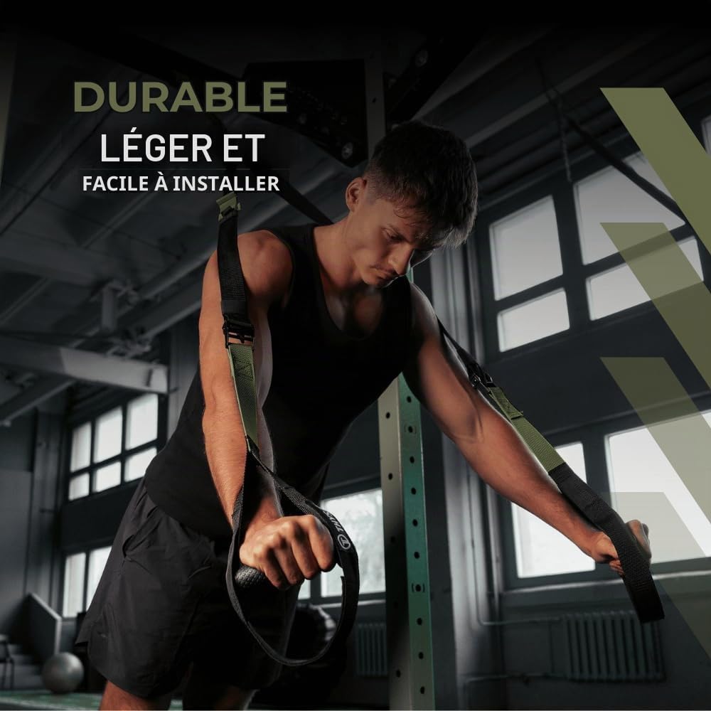 THYSOL® Sangles de Résistance Pro Xtreme | Ensemble d'Entraînement Avec Ancrage de Porte Réglable | Pour Domicile, Voyages, Intérieur et Extérieur
