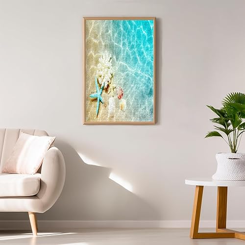 Miniatura 4 de Starfish Coral Seashell - Rompecabezas de playa de verano para adultos, 1000 piezas, rompecabezas vertical, exquisita experiencia de juego de