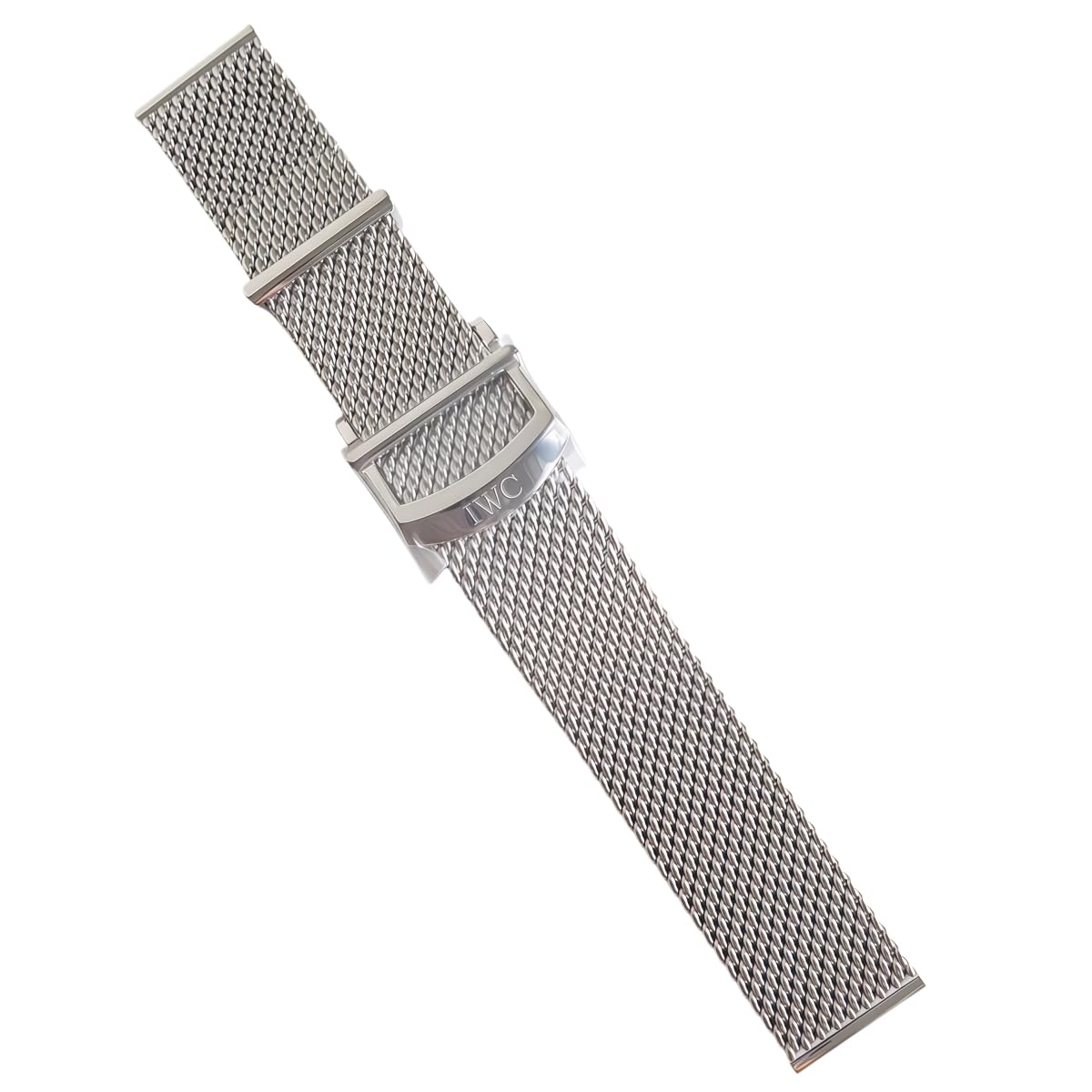 Bransoleta Mesh Stal Nierdzewna 20mm 22mm Proste Końce, Metalowy Pasek Zapięcie Zatrzaskowe dla IWC Portofino 22mm