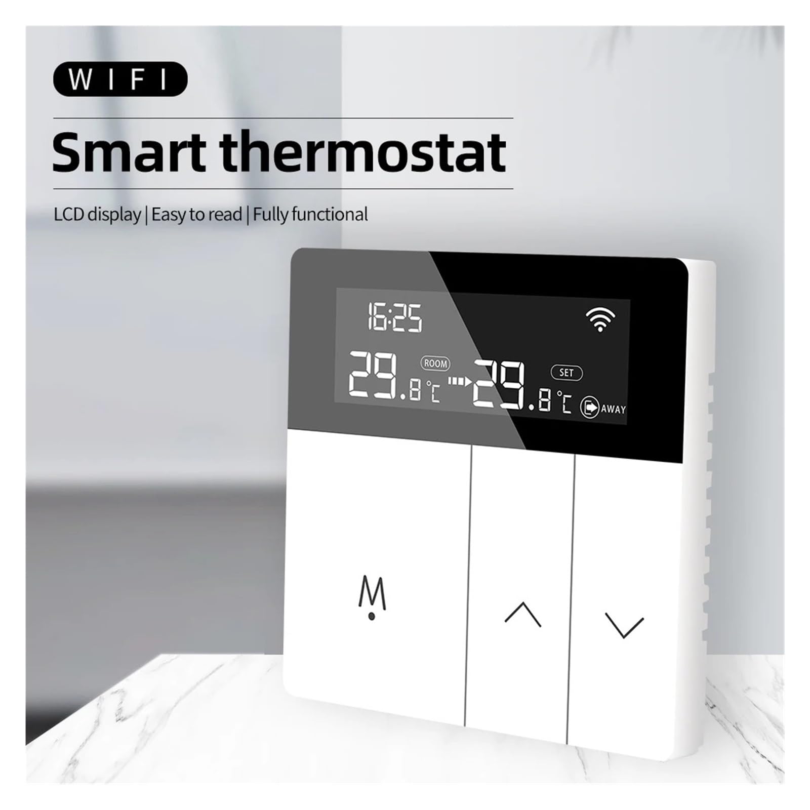 Termostat cyfrowy, inteligentny termostat podłogowy wyświetlacz LCD termoregulator do ciepłej podłogi 16A kolektor ogrzewania podłogowego niskie zużycie energii elektrycznej
