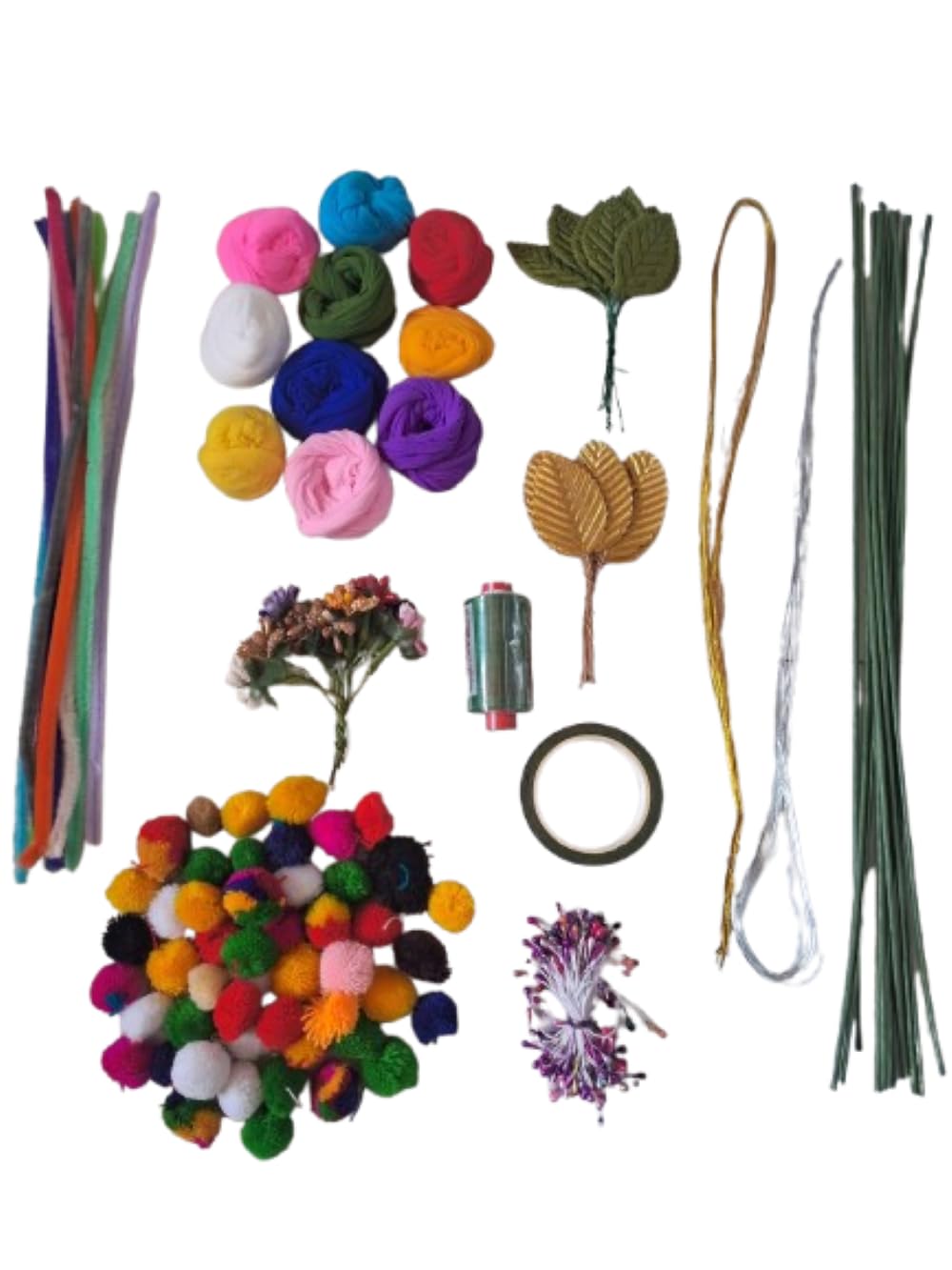 The Lovely Creations Stocking Flower Making Kit for Craft Flowers With Pipecleaner , Wire ,Pollen Flowers and Much More - Perfect Craft Kit for Adults & Kids DIY Activity Kit For Beginners, All in One Flower Decoration Kit-image-35