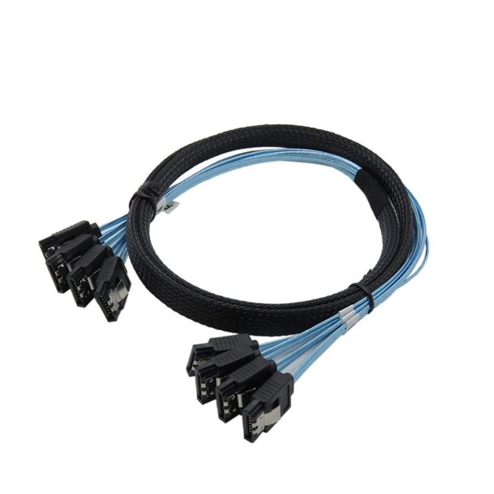 2 tipi SATA III. Cable 12Gbps 7pin femmina dritto al cavo dati femminile ad angolo retto con fermo di bloccaggio 0,5 m 1m blu(6sata-1M)