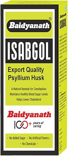 Baidyanath Isabgol – Psyllium Husk Powder – 200gm | Effectively Relieves Constipation | Fibre Supplement For Digestion