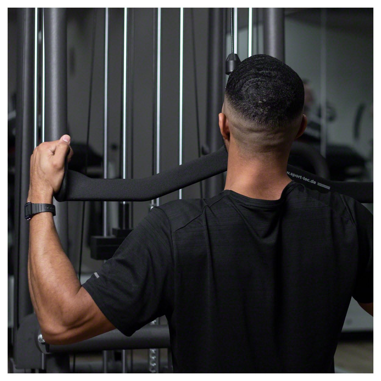 Sport-Tec ergonomischer Latzug- und Rudergriff, Seilzug Krafttraining Muskelaufbau Bizeps Curls, 80x10 cm
