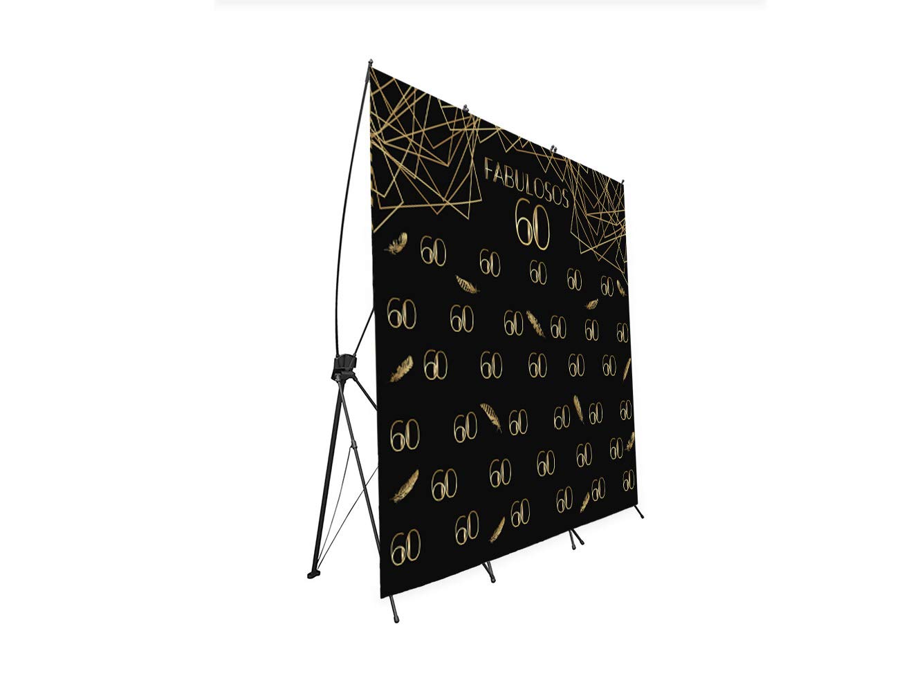 Photocall X-Banner Extensible 100% Fabulosos 60 | 250x200cm| Regalos para Cumpleaños | Photocall Económico y Original | Ideas para Regalos | Regalos Personalizados de Cumpleaños