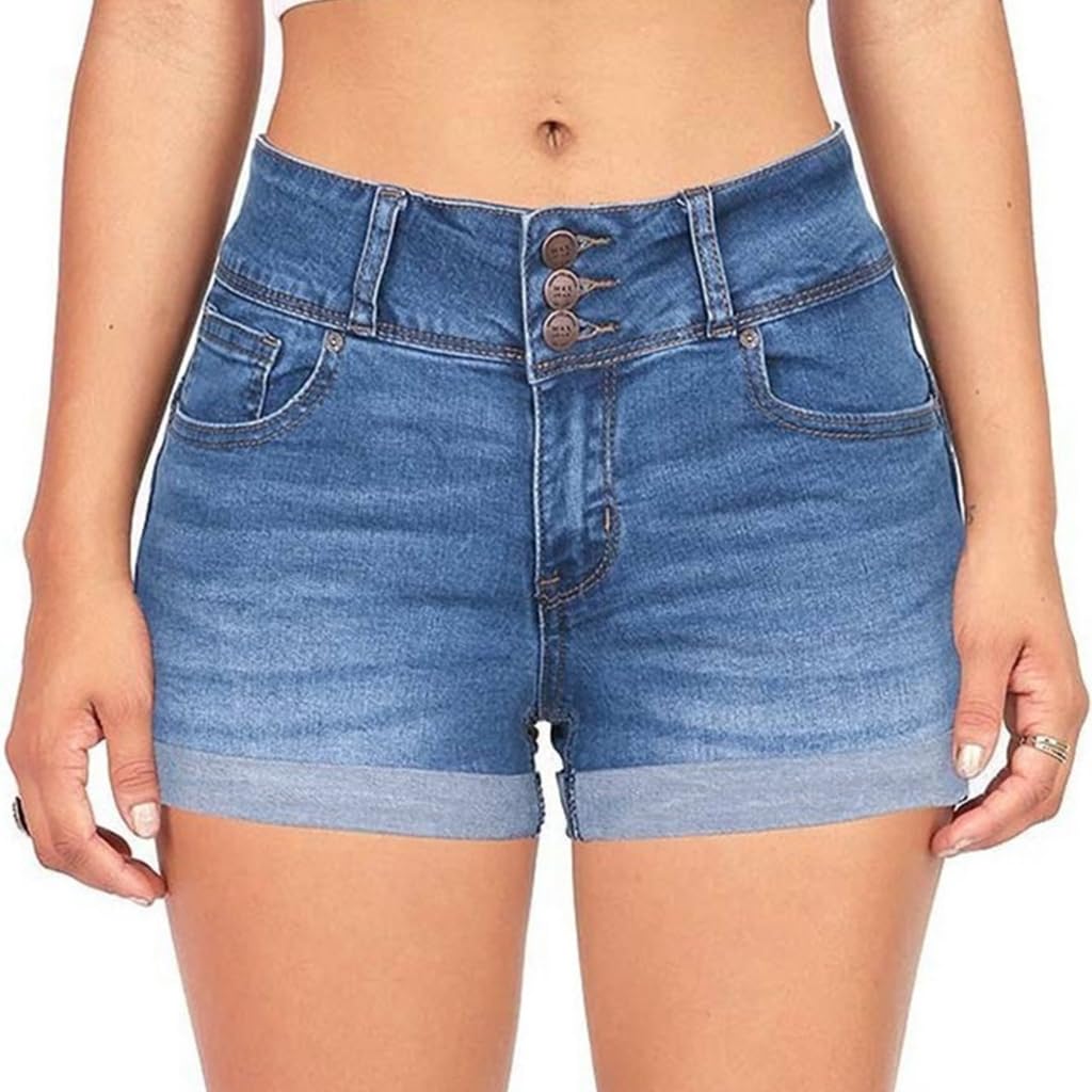 Short d'été extensible à taille basse avec poche et jambe asymétrique - 8
