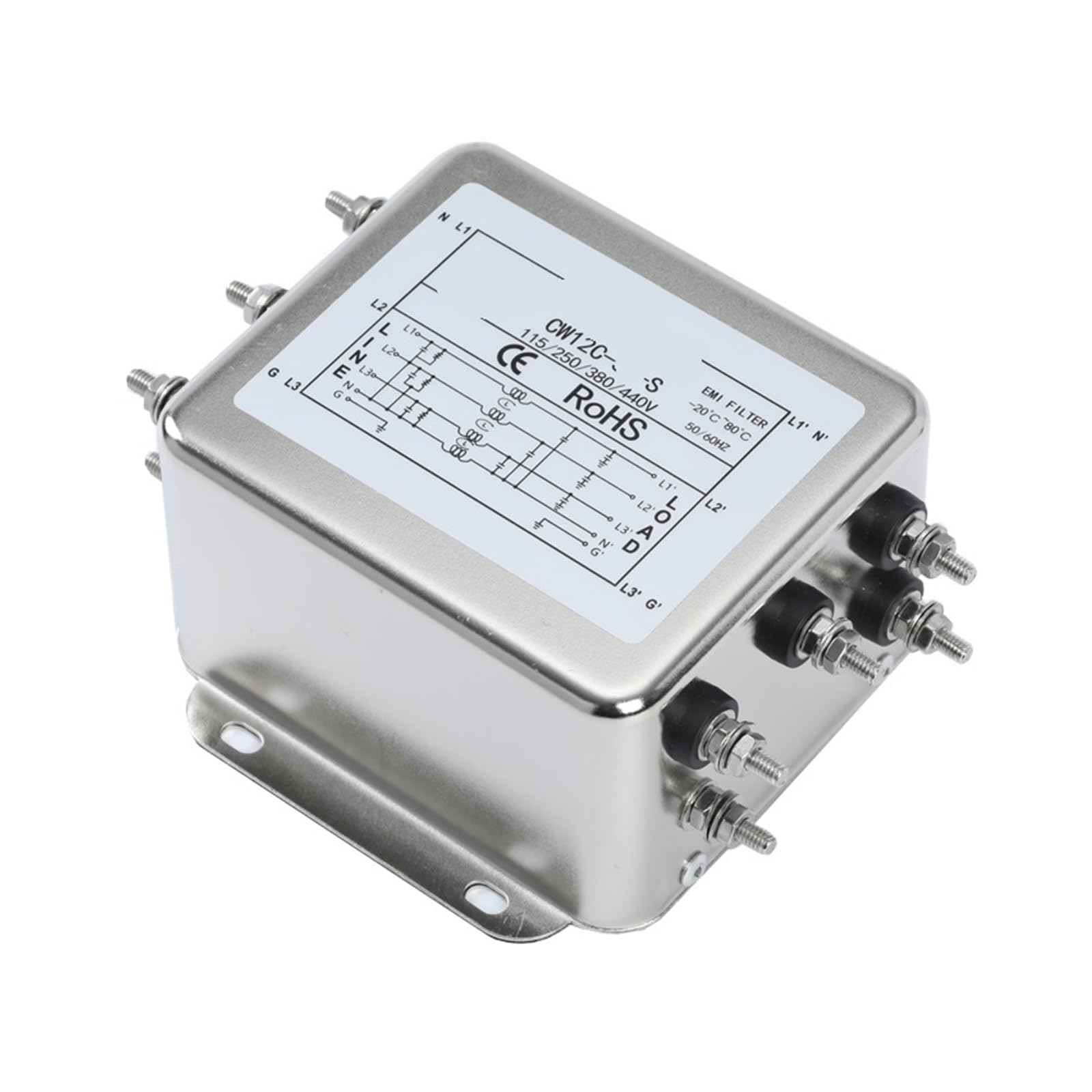 Filtre triphasé 380V CW12C-S anti-interférence pour armoire électrique à vis - 3