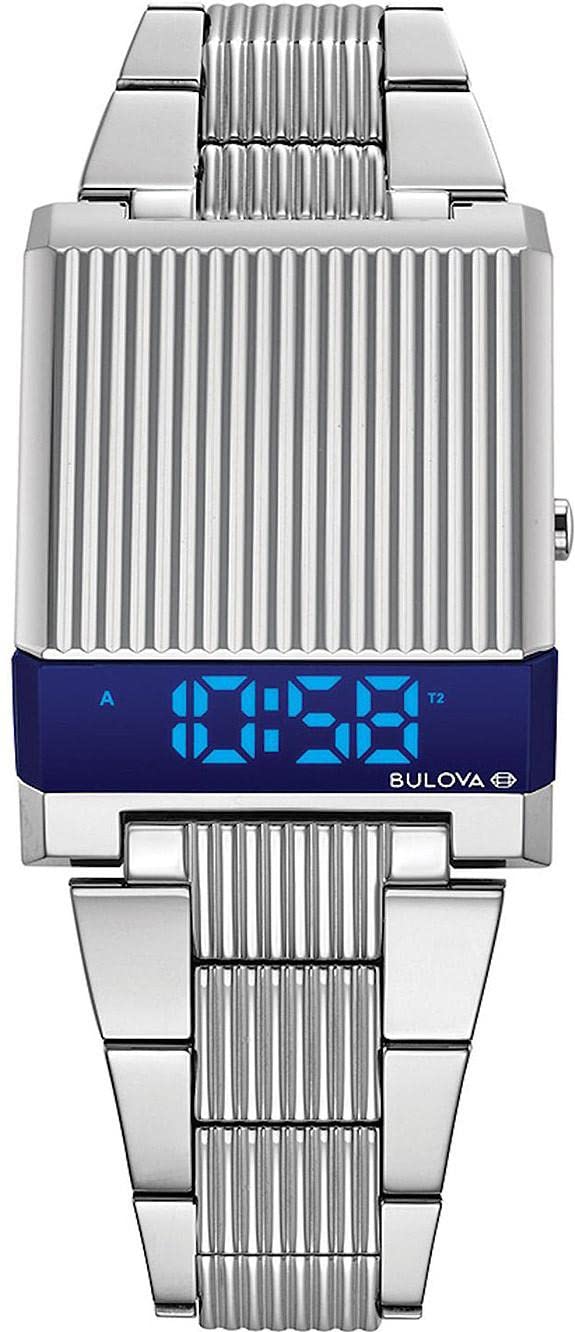Bulova Herren Armbanduhr in der Farbe Silber mit Edelstahlarmband, Gehäusedurchmesser: 32 mm, 96C139