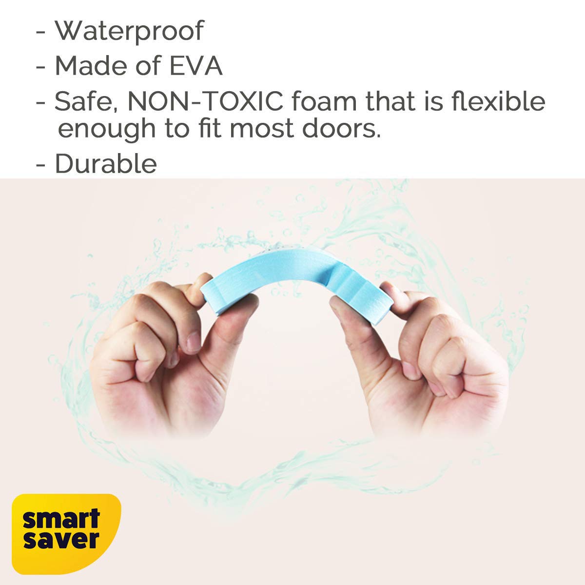 Smart Saver Pack Of 2 Baby Proofing Doors Made Easy With Soft Yet Durable Foam Door Stopper. Prevents Finger Pinch Injuries, Slamming Doors, And Child Or Pet From Getting Locked In Room,Brown 1