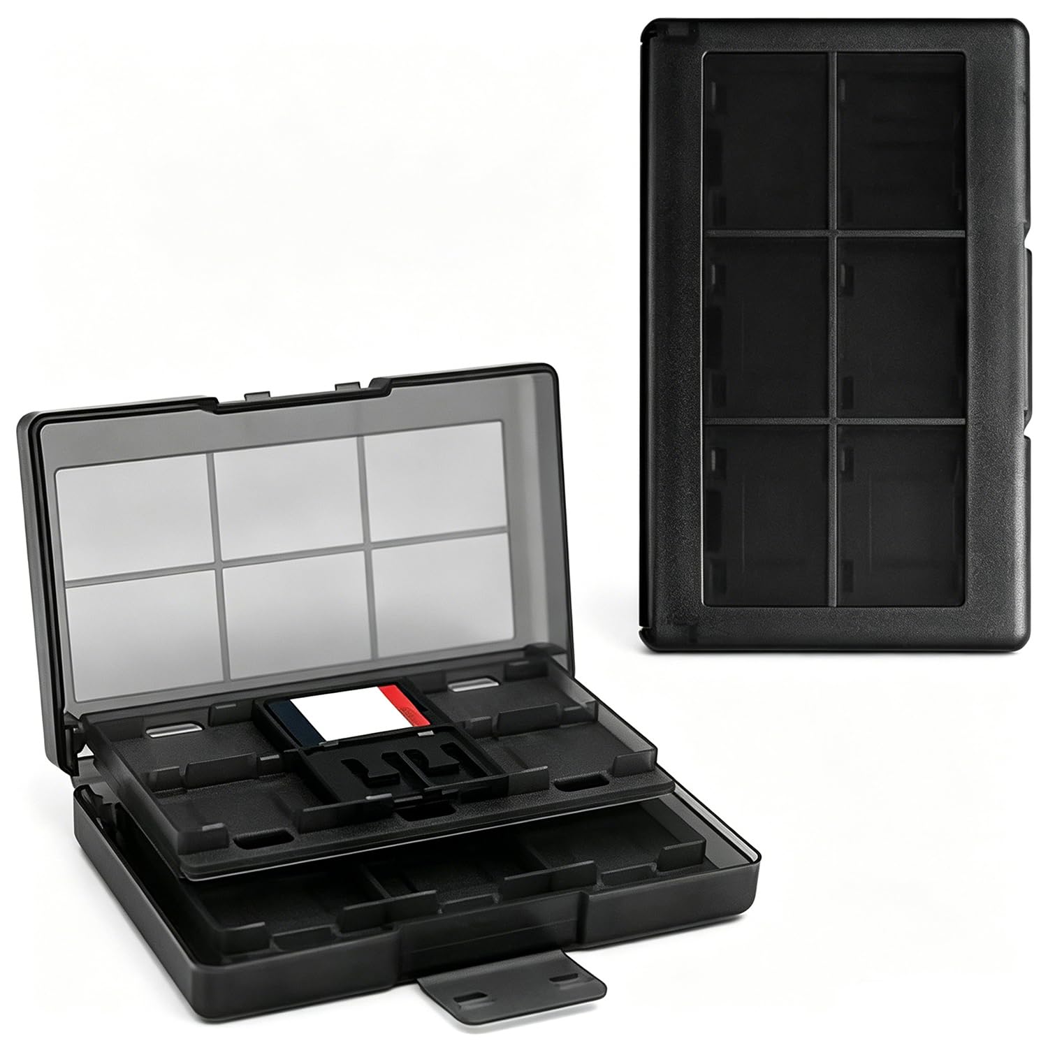 KlsyChry 24+2 Slots Protective Case Game Memory Cards Cartridge Holder Storage Box Organizer Portable for Nintendo Switch