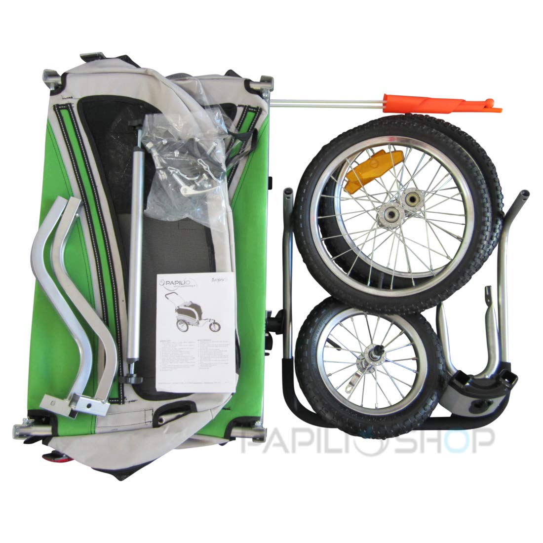 ARGO: Rimorchio Carrello Multifunzionale per Bici e Passeggino - Trasporto Sicuro di Cani e Animali Domestici, Ideale per Escursioni e Attività All'Aperto