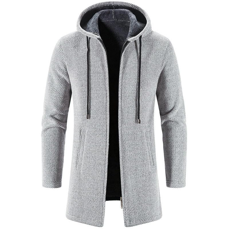 Cárdigan de punto de chenilla térmico para hombre evita el frío con forro polar suave 3