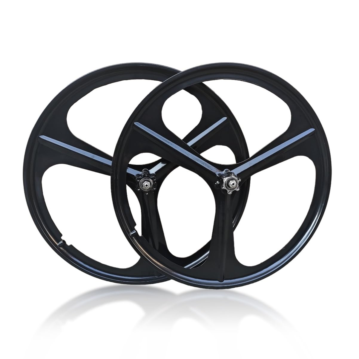ZXGSXIOU 20/24'' Folding Bike Magnesium Alloy BMX Wheelset 406/451mm 3 Spokes Front Rear Wheels Disc Brake 100/135mm Hubs For 6-9 Speed Rotary