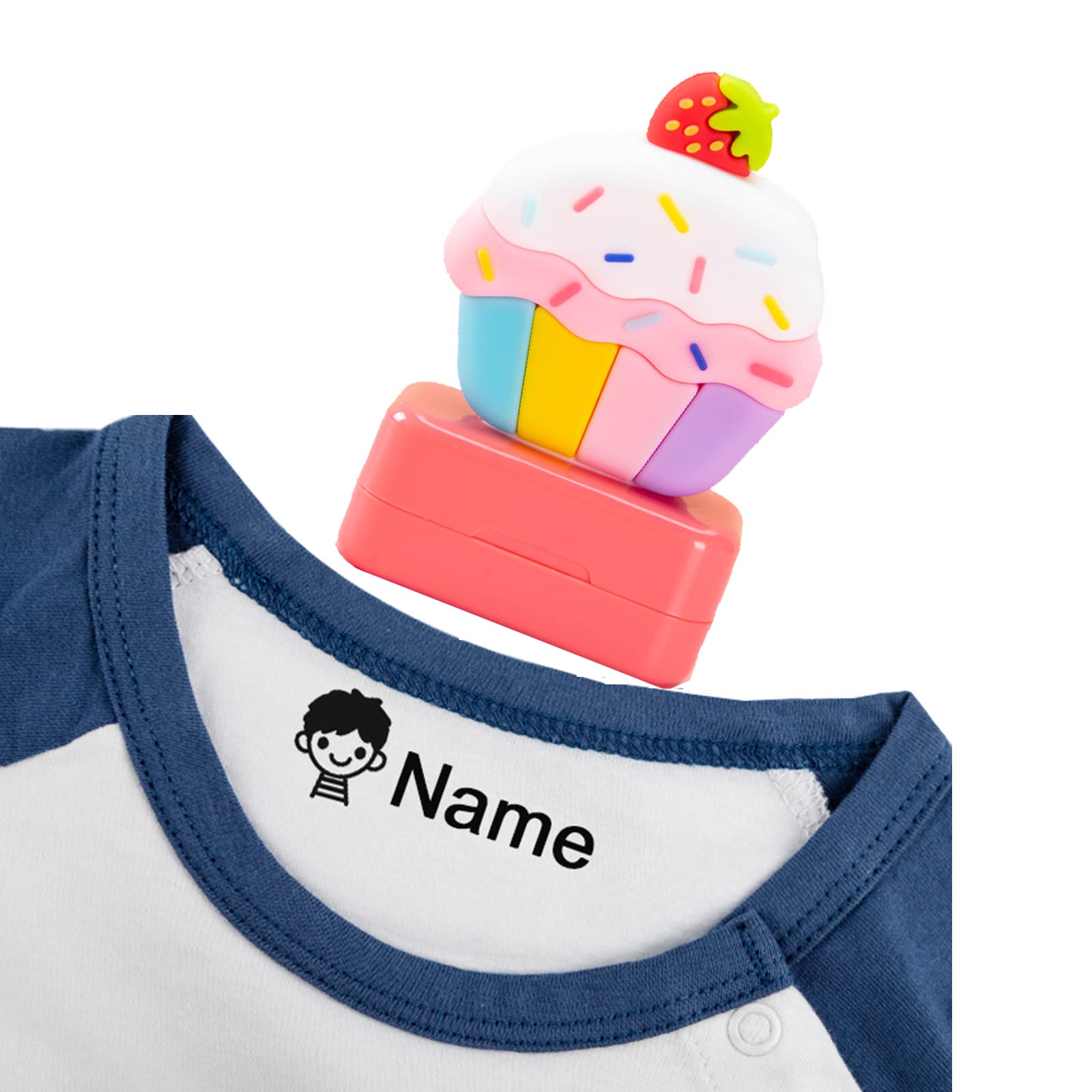 Kids Name Stamp for Clothes,Name Stamp for Clothes Kids,Custom Name Stamp,Kiddo Stamp,Kiddo Space Stamp,Personalised Clothes Name Stamp for Kids (BY20-PINK,1PCS)